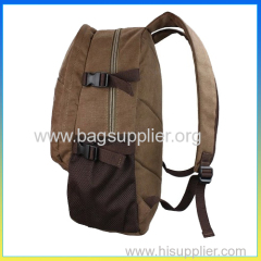 Fahion laptop school bags from China brown canvas backpack bag