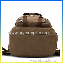 Heavy duty canvas camp sports bag vintage style backpack bag