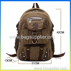 Heavy duty canvas camp sports bag vintage style backpack bag