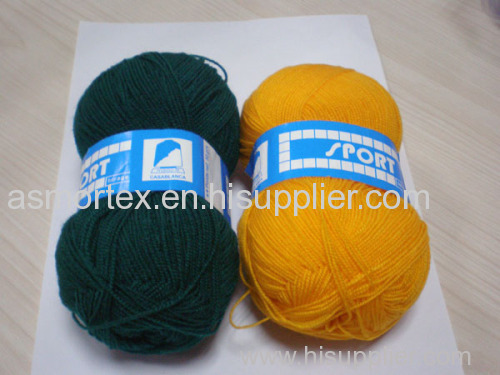 Acrylic knitting wool yarn