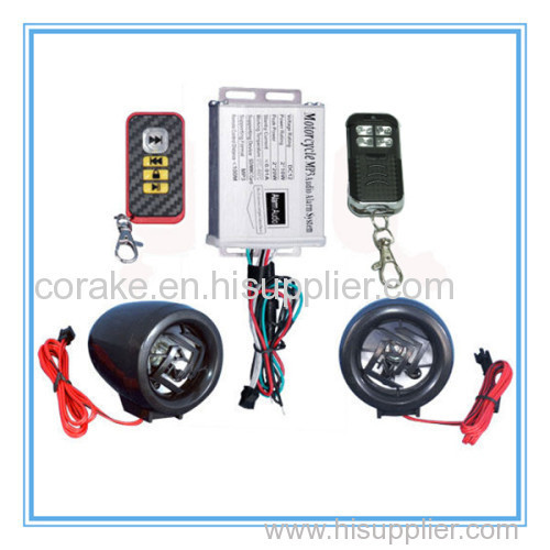 motorcycle mp3 player with alarm