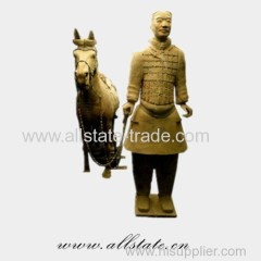 Exquisite Chinese Bronze Terracotta Warriors Sculpture