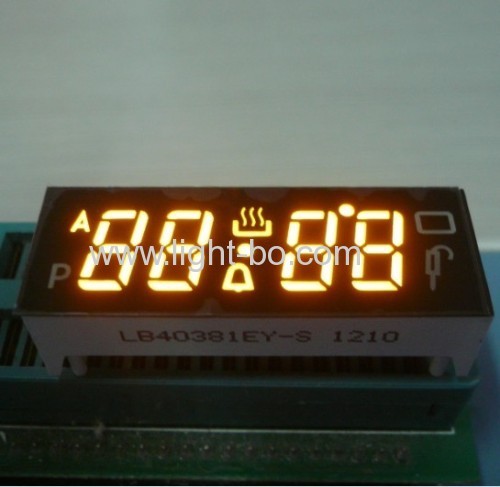 Super vermelho 4 dígitos 0,38" comum ânodo 7 segmentos levou digital horário exibição do temporizador com temperatura de funcionamento + 120C