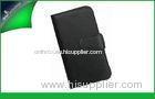 Black Wallet Style Leather Mobile Phone Cases , Sony Xperia Neo L MT25i Case