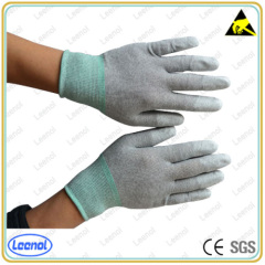 LN-8003F Carbon fiber ESD PU top fit gloves