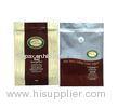Flat Bottom Coffee Valve Bags / Coffee Bags Heat Seal For Food
