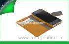 Stylish Cell Phone Leather Iphone 5s Wallet Cases Flip Cover With Card Holder