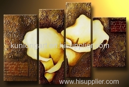 Modern Flower Oil Painting On Canvas