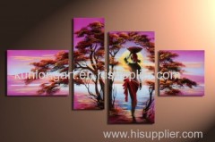 African Canvas Art Landscape oil Painting