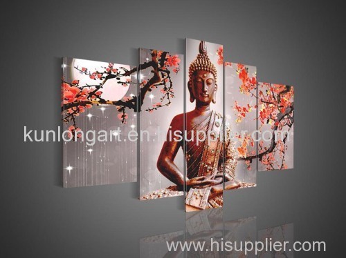 Hand Painted Buddha Oil Painting On Canvas