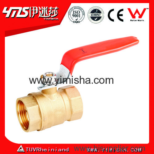 Brass Ball Valve with Red Handle