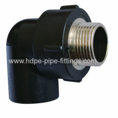 PE socket copper male elbow