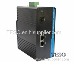 POE Industrial Fiber Ethernet Switch 10 / 100 / 1000M In Aluminium Alloy