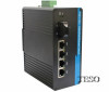 10/100M IP40 POE Industrial Fiber Ethernet Switches , 4 Port Gigabit Ethernet Switch