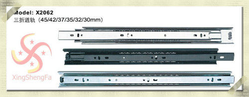 3-fold steel ball bearing slide of furniture drawer D2501