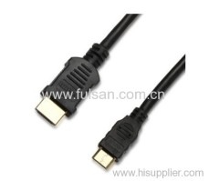 Molding Type High Speed 1080P Mini hdmi cable for CAMERA/PROJECTOR