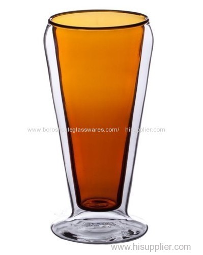 C&C exquisite double wall glass for beer drinking