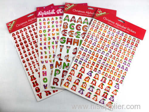 A4 christmas alphabet STICKERS