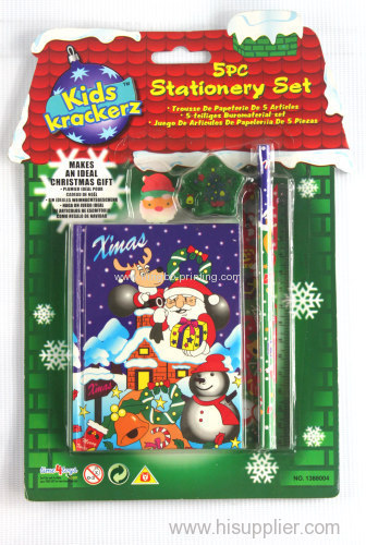 5pc christmas stationery set