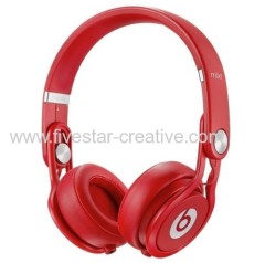 Beats by Dr Dre Beats Mixr Powerful Lightweight DJ On Ear Headband Headphones All red