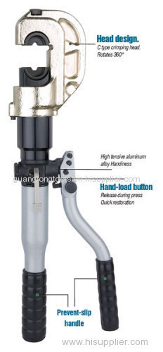 7. Hydraulic crimping tool Safety system inside HT-400