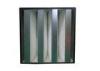 High Capacity PP V Bank Pleated Hepa Filter H13 / H14 Efficiency