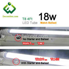 Electronic Ballast Compatible LED Tube,magnetic&electronic ballast compatible LED Tube