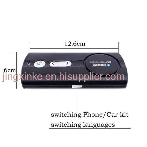 12V 24V car lorry truck use universal sun visor lamped auto connection handsfree bluetooth car kit loudly speaker  