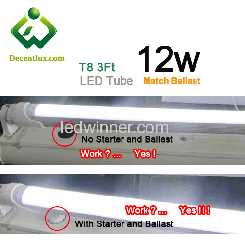 Inductance Ballast LED Tube Lights,led tube work with inductance ballast