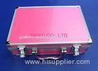 Fireproof Aluminum Cosmetic Cases With Mirror for Artist , Purple Lining