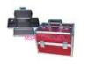 Large Travel Aluminum Cosmetic Cases , Red ABS Beauty Cases for Display