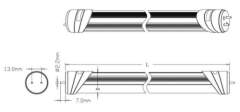 6ft 30W LED Emergency T8 Tube Light(external driver)