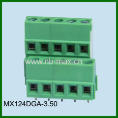 3.50mm 3.81mm Double Row Mount PCB screw terminal blocks connectors