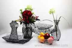 metal wire mesh vase