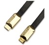 Flat HDMI Cable 1.4 with Aluminum Shell Supports Ethernet & 3D