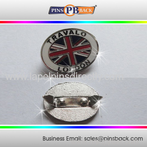 Custom metal hard enamel flag lapel pin/imitation hard enamel pin badge shiny silver plating