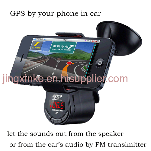 12 v 24 v car lorry truck use universal cell mobile phone hodler handsfree car kits charge phones in car FM transimitter