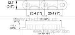 M2791 Radius Flush Grid plastic modular conveyor belt