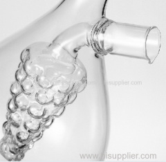 C&C exquisite borosilicate pure hand blown glass cruet for oil and vinegar storage