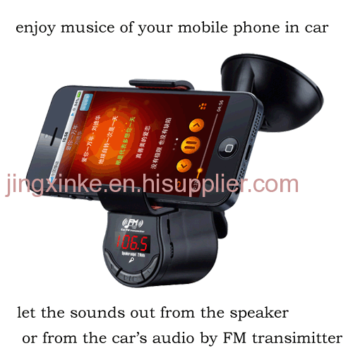 12v 24v car lorry truck use universal cell mobile phone hodler handsfree car kits charge phones in car FM transimitter