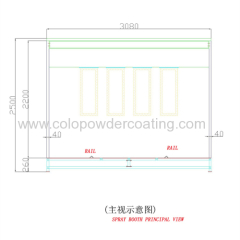 Walk-in powder coating booth