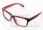 Comfortable Polycarbonate Optical Eyeglass Frames For Women , Black And Red