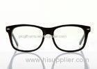 Black Round Cellulose Propionate Eyeglass Frames For Myopia Glasses , Classic Thin