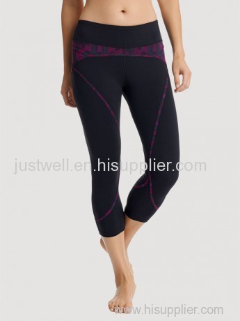 women printing yoga capri oem