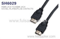 High quality 3d flat hdmi cable female to female hdmi 1.4v cable for HDTV .DTV .ROHS*CE