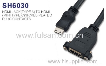 C male to A female HDMI cable