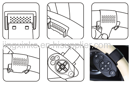 nuniversal replicable car bus truck cd vcd dvd mp3 gps use fixed on steering wheel rf remote radio wireless controller