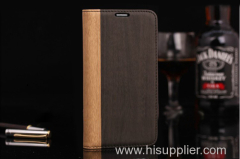 Newest for samsung galaxy s5 wood case| for samsung galaxy i9500 wallet case. leather cover vintage style