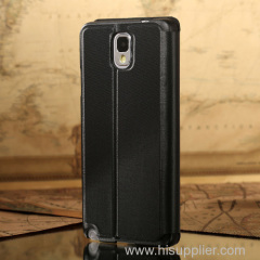 Black PU case with stand style for Note 2 with card holder style .