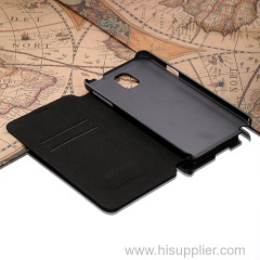 Black PU case with stand style for Note 2 with card holder style .